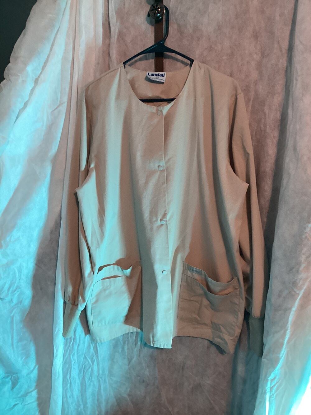 Landau Scrub Jacket Beige The Look Of A Professional SZ L Comfort Style